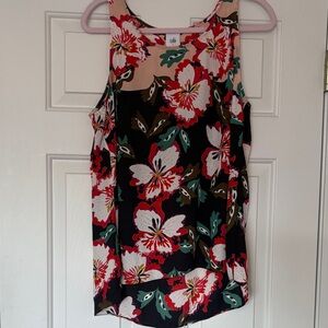 CAbi Hibiscus Sleeveless Blouse